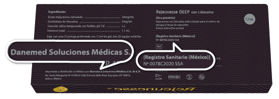 Caja Rejeunesse original con registro sanitario